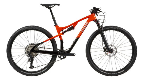 Bicicleta Caloi Elite Carbon Fs Full Shimano 12v C/ Rockshox Cor Vermelha/preta Tamanho Do Quadro M