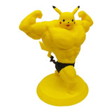Pokemón Musculoso Pikachu Impreso En 3d