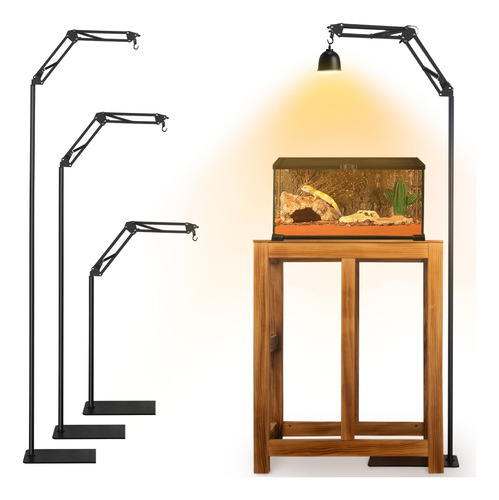 Soporte De Lámpara Para Reptiles Con Base Extra Alto, Ajusta