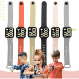 Reloj Pulsera Táctil Digital Led Silicona P/niños Y Adultos