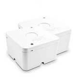 Kit 3 Caixa Plastica Organizadora Camera Cftv Stilus Branco