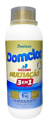 Cloro Multiação Dominus 3 Em 1 Domclor 1kg Água Piscina 