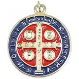 Medalla San Benito 45mm Metal Nacional - Santería San Juan 