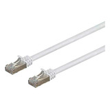 Cable Ethernet Cat7 - 1ft - Blanco | 26awg, Blindado |