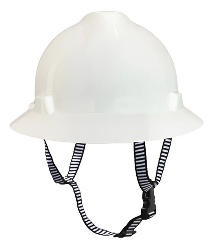 Kit De Casco Ala Ancha C/ Matraca Y Barbiquejo 4 Puntos Msa