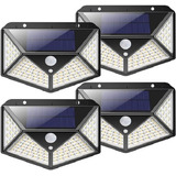 Pack X 4 Lampara Solar 114 Led + Sensor Movimiento