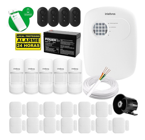 Kit Alarme Intelbras 13 Sensores Xas 4010 5 Ivp 5001 Shield