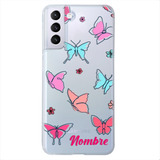 Funda Para Galaxy Mariposas Personalizada Nombre