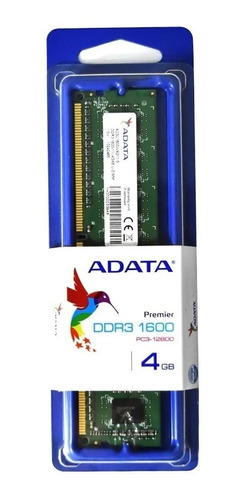 Memoria Ram 4gb Ddr3 1600 Mhz - Adata  