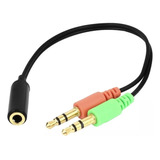 Cable Adaptador Jack 3.5mm A Audio Y Microfono Pc Auricular 