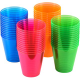 Vasos Shot Acrilico Colores Varios Paq. 60unid 50ml Cotillon