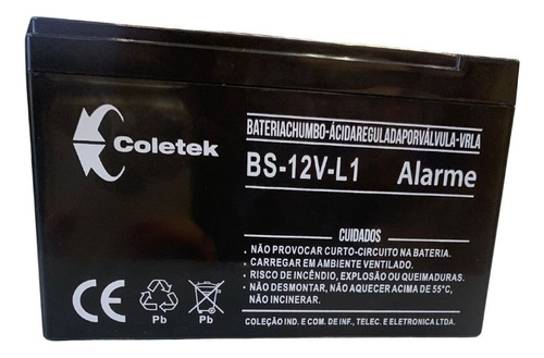 Bateria Selada Bs-12v 5a T1 Alarme Com Garantia Coletek