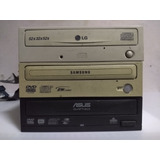 Lote 1 Dvd-rw Asus + 1 Cd-rw Samsung + 1 Leitor LG (sucata)