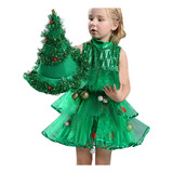 Vestido De Disfraz De Árbol De Navidad Para Niñas Pequeñas