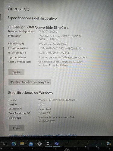 Notebook Hp Pavilion 360