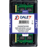 Memória Dale7 Ddr2 2gb 667 Mhz Notebook 16 Chips 1.8v Kit 40