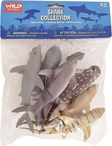 Bolsa De Plástico De Tiburones De Juguete De Wild Republic