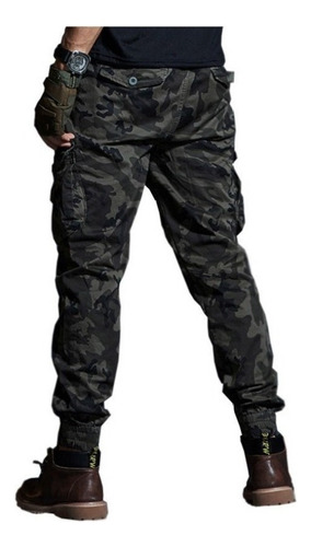 Pantalones Casuales For Hombre, Militares, Tácticos, Camufl