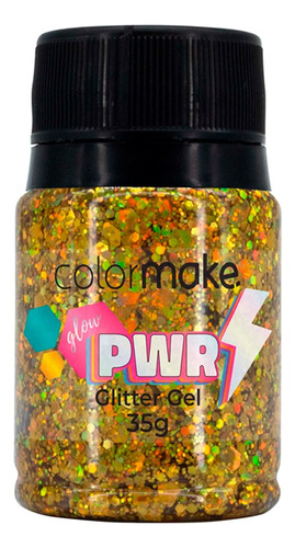 Glitter Gel Glow Power Colorido Colormake Vegano 35g