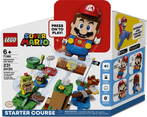 Lego® Super Mario - Pack Inicial Aventuras Con Mario (71360) Cantidad De Piezas 231