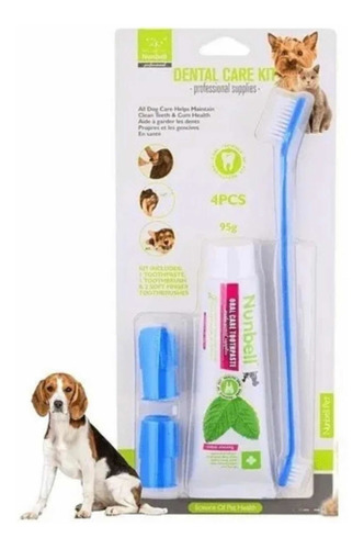 Cepillos Y Pastas De Dientes Para Perros Y Gatos (4 Pcs)