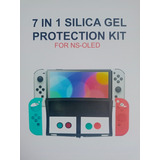 Kit Protector En Silicona Para Nintendo Switch Oled 7 N 1