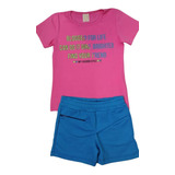 Conjunto Menina Blogueira Infantil Blusa E Short Hrradinhos