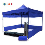 Toldo Carpa Plegable Lona 3x3 M Con Pared Transparente Bolsa