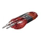 Cable Plug - Plug Tela Standard 6mm 6 M Rojo Stagg Guitarra