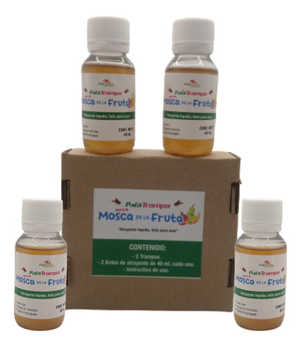 4 Atrayentes De Mosca De La Fruta, 40ml