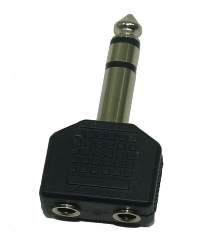 Adaptador Miniplug 2 Hembra 3,5 A Macho 6,5 Stereo Audio 