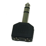Adaptador Miniplug 2 Hembra 3,5 A Macho 6,5 Stereo Audio 