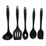 Jogo Talheres Silicone Utensílios Cozinha 5 Peças 