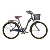 Bicicleta Mercurio Comfort Joy R26 Con Canastilla 7 Vel Color Gris Oscuro Tamaño Del Cuadro M