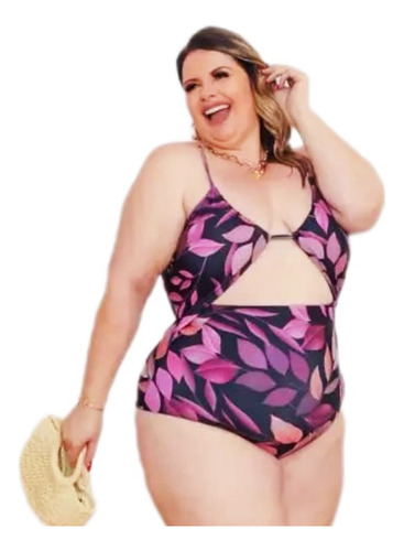 Maiô Plus Size Tankini  E Bojo Removivel Tam 46 Ao 60