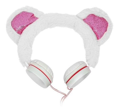 Auriculares Stereo Orejas Zorro Vincha Peluche Cable 1,5mts