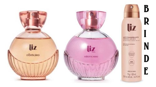 02 Perfumes Feminino Liz 100ml, O Boticário Original/lacrado