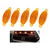 Kit 5 Luz Led Parrilla Universal Raptor Ambar Con Cable Drl 