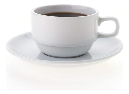 Set De 6 Taza Te 200 Cc Con Platillo Apilable. Linea Tower