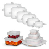 Set X6 Tapas Silicona Ajustable Reutilizable Elástica Cocina