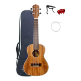 Kit Ukulele Kalani Concert 24 Kayke Koa Kal330ck Eletroausic