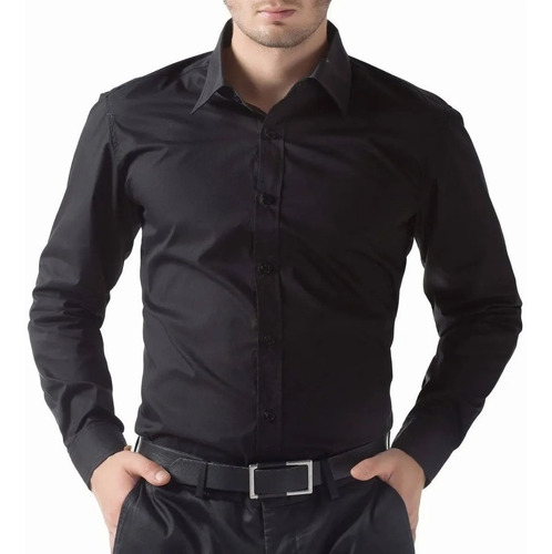 Camisas Negras Elegantes Para Hombre