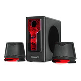 Bocinas Para Ordenador Enhance Sb 2.1 Con Subwoofer, Rojo