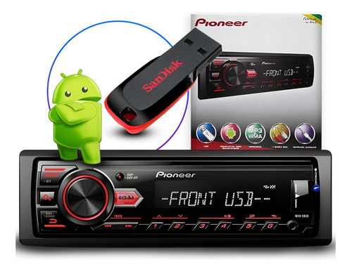 Pioneer Mvh-98ub + Pendrive 8gb Brinde !!! O F E R T A !!!