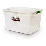 Caja Organizador Plastico Apilable Con Tapa Taper 34 Litros Colombraro