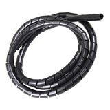 Organizador De Cabos Fios Preto Espiral 3/8 ( 9,5mm) 20 Mts