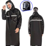 Impermeable Motociclista Chamarra Reflejante Con Capucha