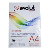 Papel Sublimatico Evolut A4 Fundo Azul 100 Folhas 100gr/m2