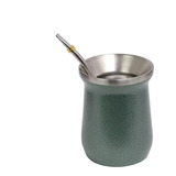 Mate Termico Doble Pared Metalico Aceroinox Con Bombilla