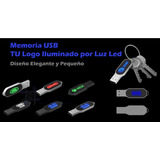 Iluminada Memoria Usb 16gb + Luz Led Logo Grabado Mayo.reo